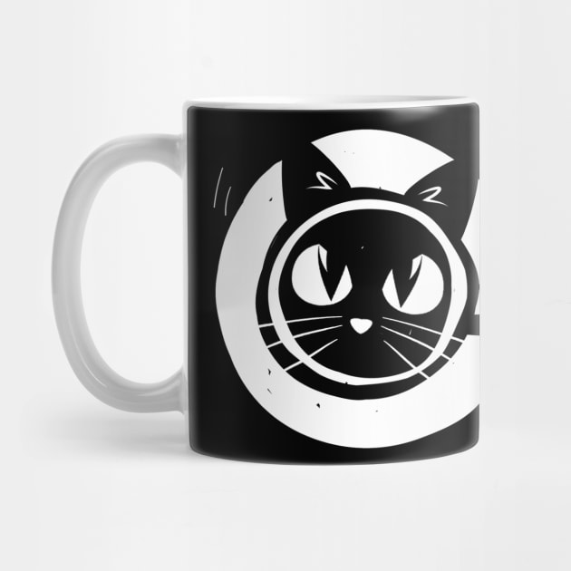 Cat face in a coffee cup by Onceer